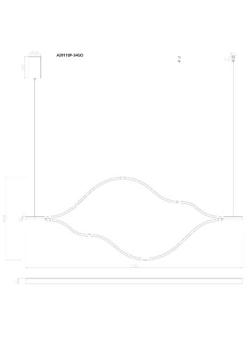 Подвесная люстра Arte Lamp Odyssey A2911SP-34GO