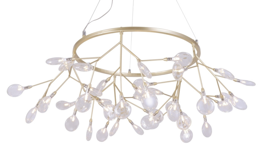 Подвесная люстра Crystal Lux Evita EVITA SP45 D GOLD/TRANSPARENT