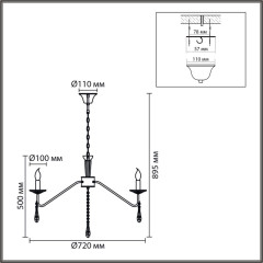 Подвесная люстра Lumion Classi Suana 8319/8