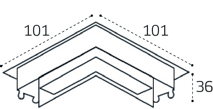 Соединитель угловой Italline Kreator IT09-9034 black