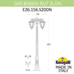 Садово-парковый светильник Fumagalli GIGI BISSO/RUT 2L DN E26.156.S20.BXE27DN