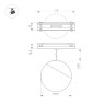 Трековый магнитный светильник Arlight MAG-VIBE-EMISFERO-HANG-R100-6W Day4000-MIX (BK, 130 deg, 48V, TUYA) 044815