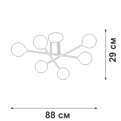 Потолочная люстра Vitaluce V3931-8/6PL