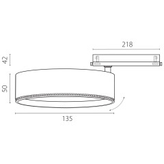 Трековый трехфазный светильник Quattro LED с управлением DALI Lightstar Alta Pro A5747DALI