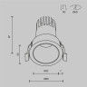 Встраиваемый светильник Maytoni Technical Dip DL116-10W-3K-W