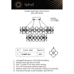Подвесная люстра Aployt Alunia APL.097.03.30