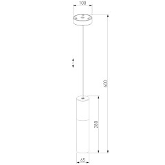 Уличный подвесной светильник Elektrostandard Glas 5602 TECHNO серый 4690389193552 a062781